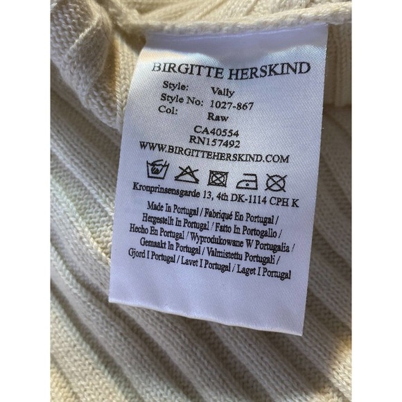 NWOT Vanessa Hong X Birgitte Herskind Womens Vally Cowl Neck Sweater Small Cream - Picture 13 of 14